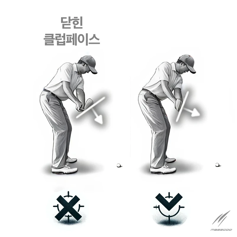 오픈 클럽페이스 테이크어웨이 이미지