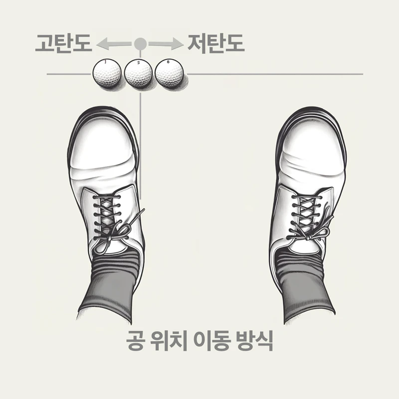 공의 위치 조절