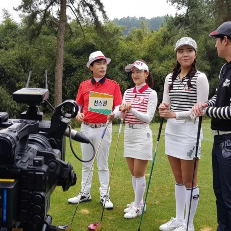 김은우와 정미연, 아이러브골프에서 고반발 드라이버 체험